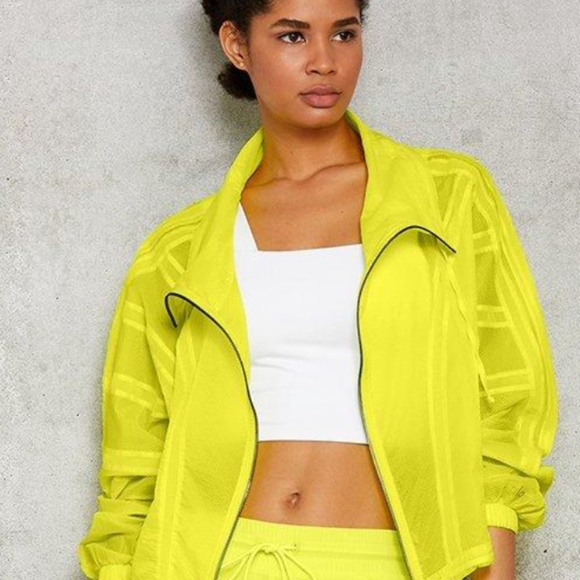 ALO Yoga Jackets & Blazers - NWT ALO Yoga Stitch Jacket Yellow L "Gym to the Bar "